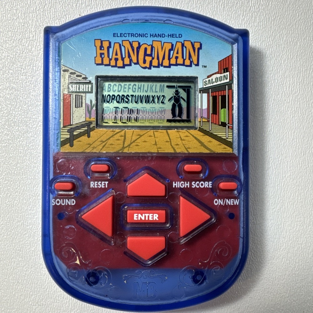 Vintage 1995 Milton Bradley Hangman Electronic‎ Handheld Game Travel Bathroom